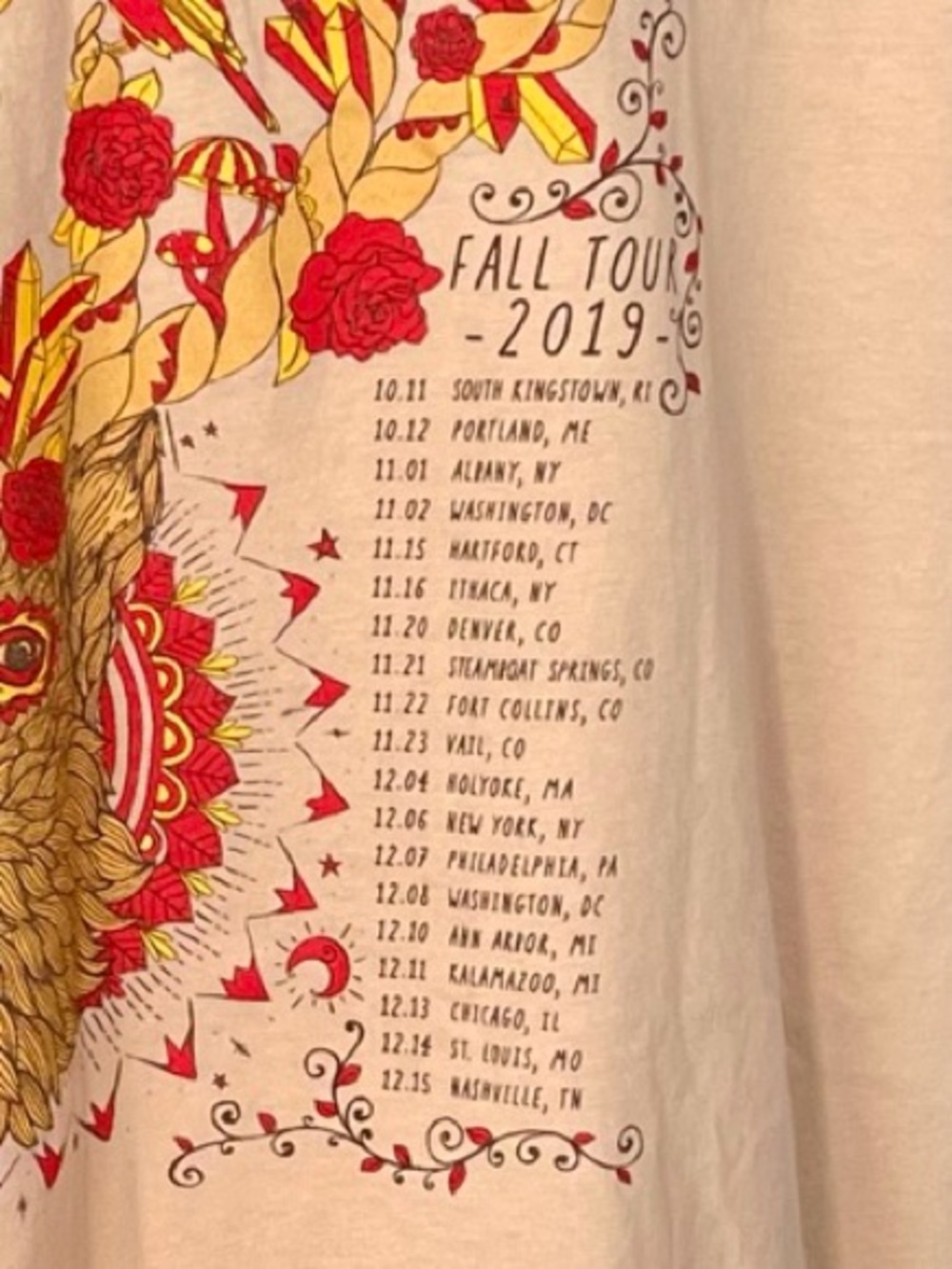 Mihali 2019 Summer Tour Shirt Short Sleeve Tagless Concert Tee SzL, XL - Picture 5 of 5